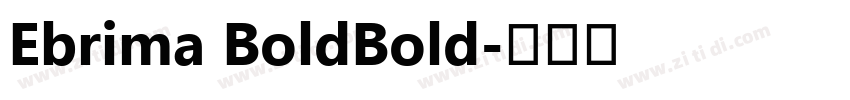 Ebrima BoldBold字体转换